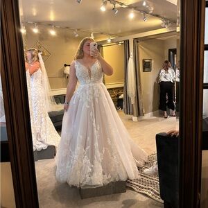 Light blush wedding gown